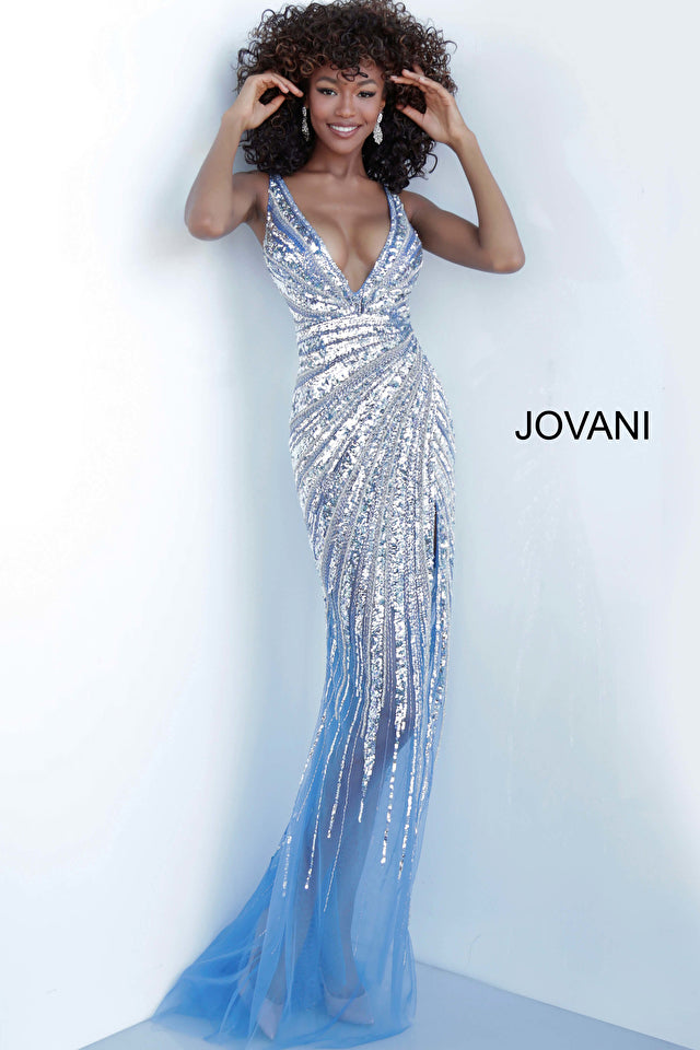 Low V Neck Jovani Prom Dress By Jovani -3686