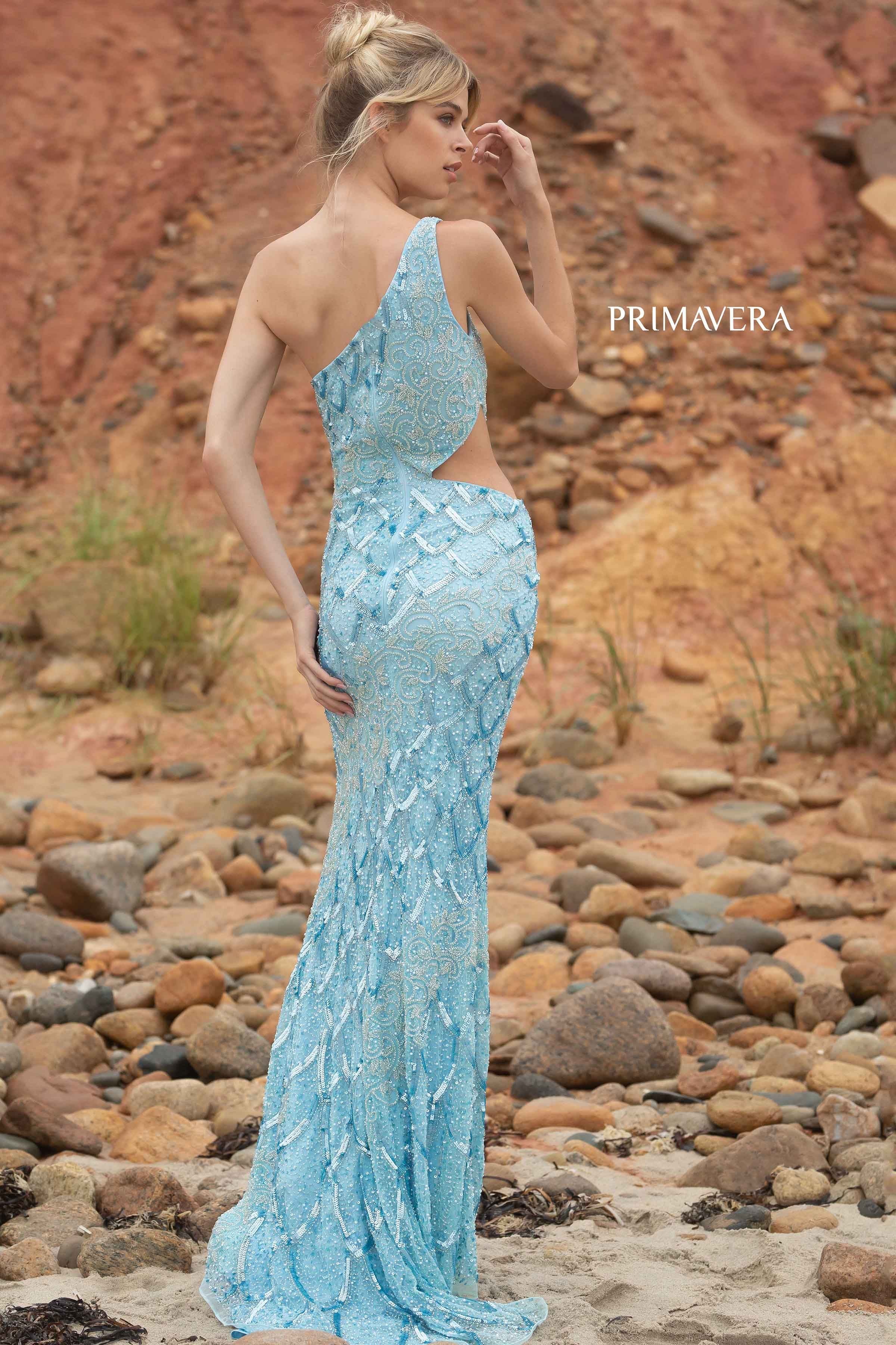 Sheath Asymmetrical Dress By Primavera Couture -3729