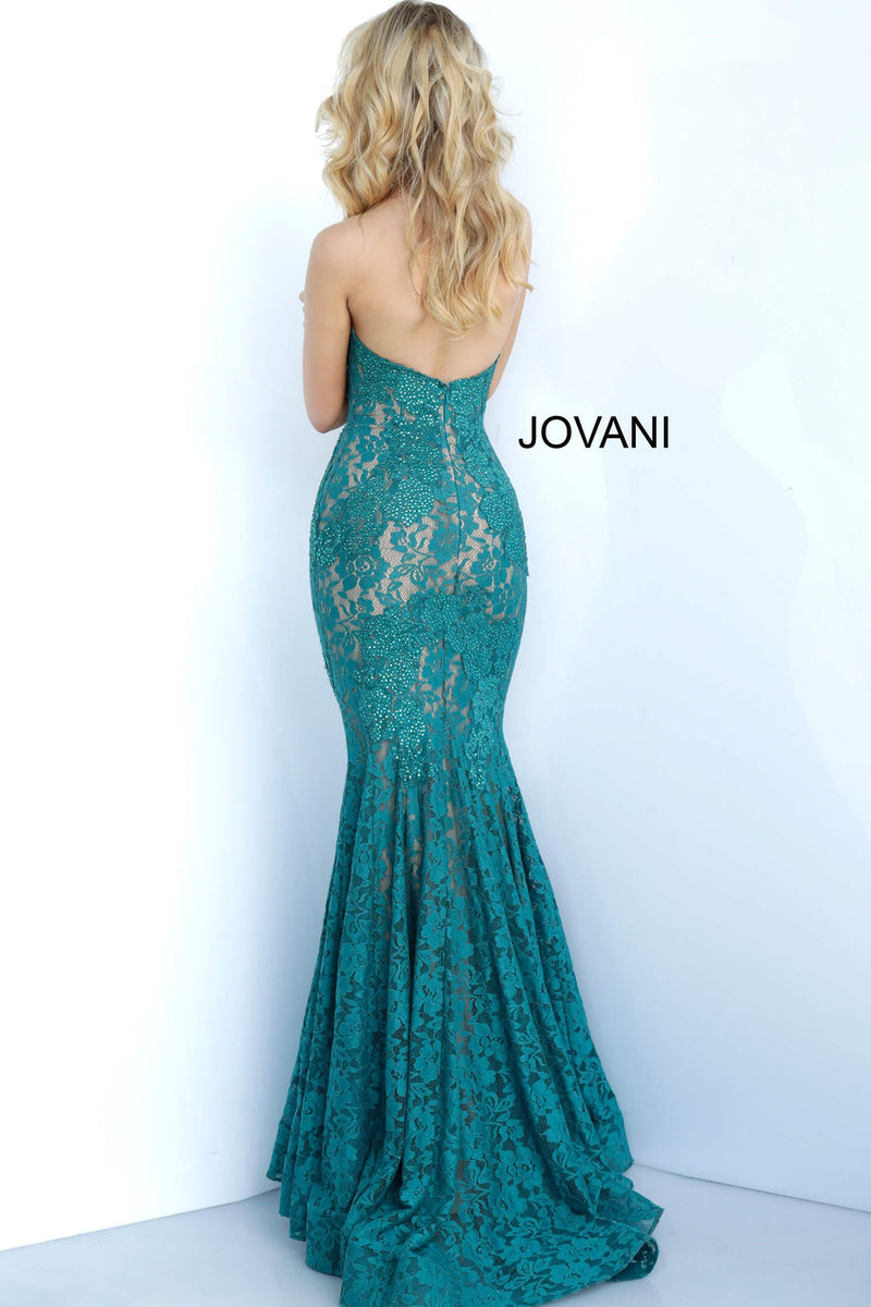 Fitted Strapless Lace Formal Dress By Jovani -37334
