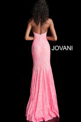 Fitted Strapless Lace Formal Dress By Jovani -37334