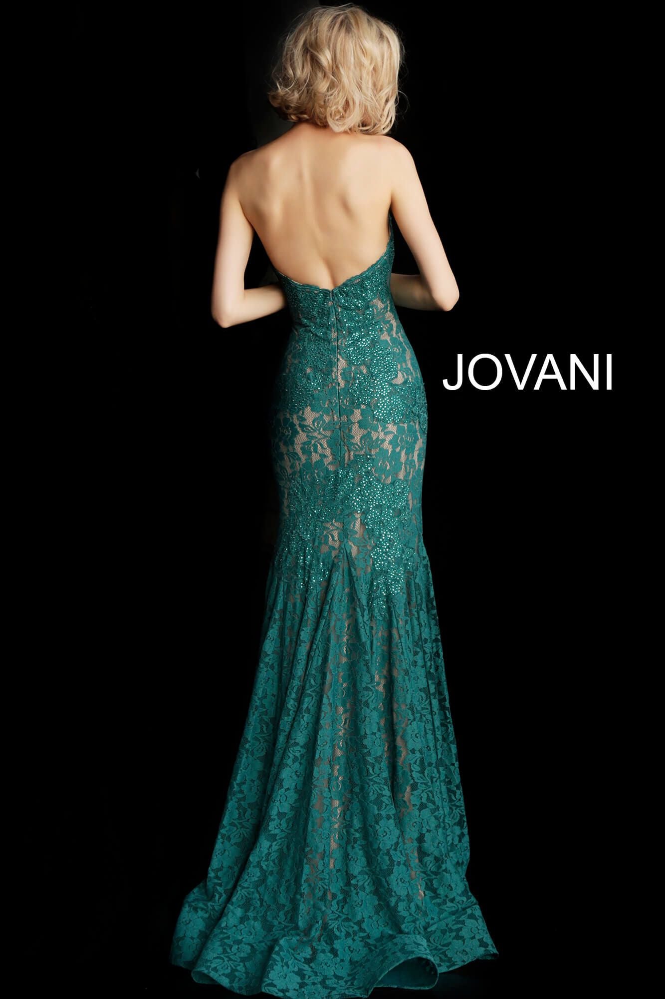 Fitted Strapless Lace Formal Dress By Jovani -37334