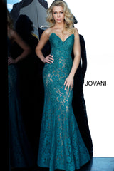 Fitted Strapless Lace Formal Dress By Jovani -37334