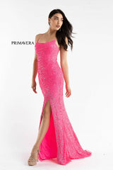 Fully Sequined Strappy Back Long Gown By Primavera Couture -3758