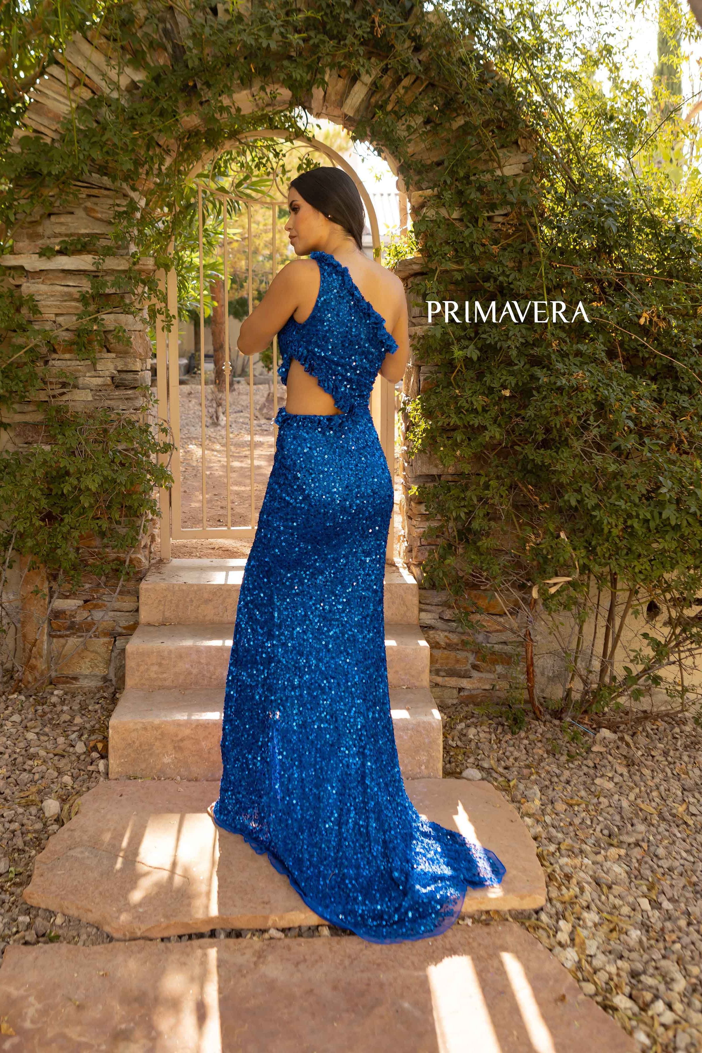 Asymmetric Evening Gown By Primavera Couture -3798