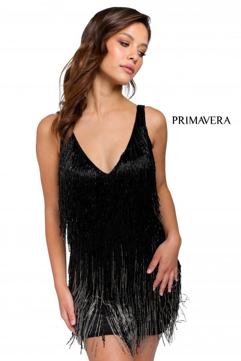 Beaded Sheath Cocktail Dress By Primavera Couture -3803