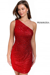 Cocktail Asymmetric Sheath Dress By Primavera Couture -3830