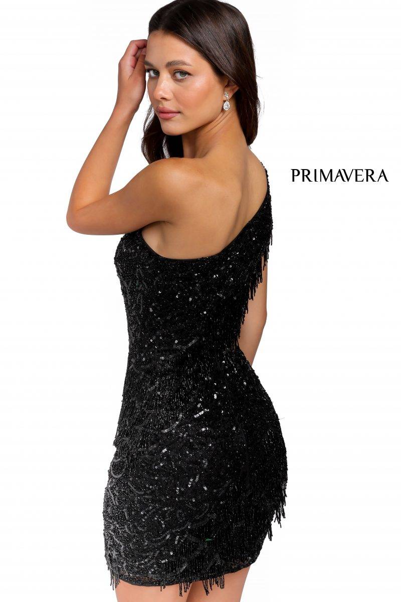 Asymmetric Neck Cutout Cocktail Dress By Primavera Couture -3836