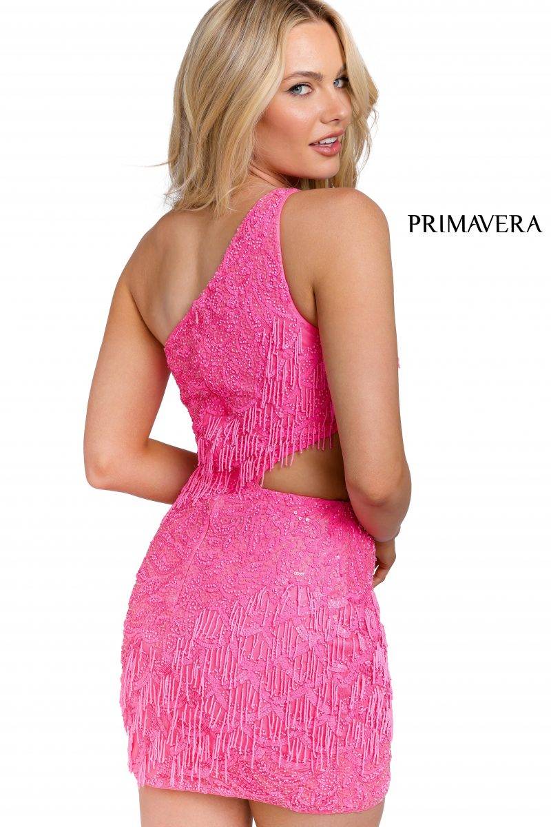 Asymmetric Neck Cutout Cocktail Dress By Primavera Couture -3836