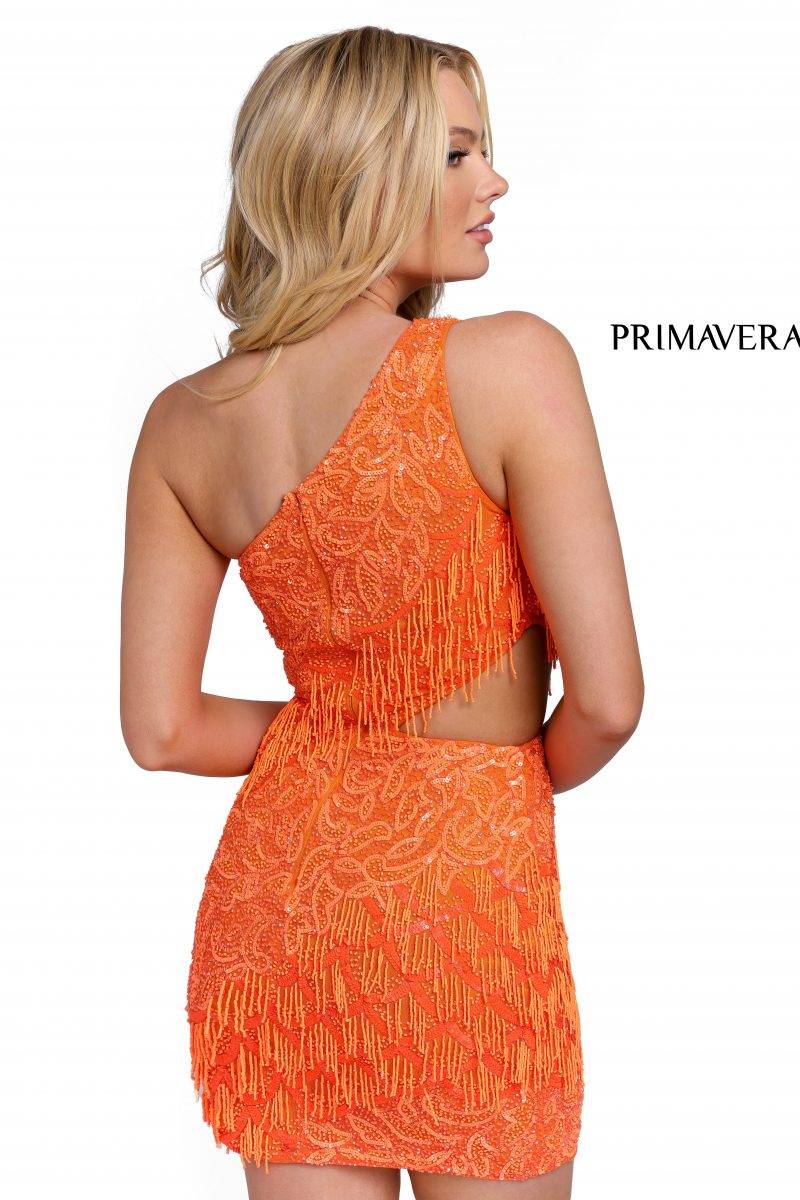 Asymmetric Neck Cutout Cocktail Dress By Primavera Couture -3836