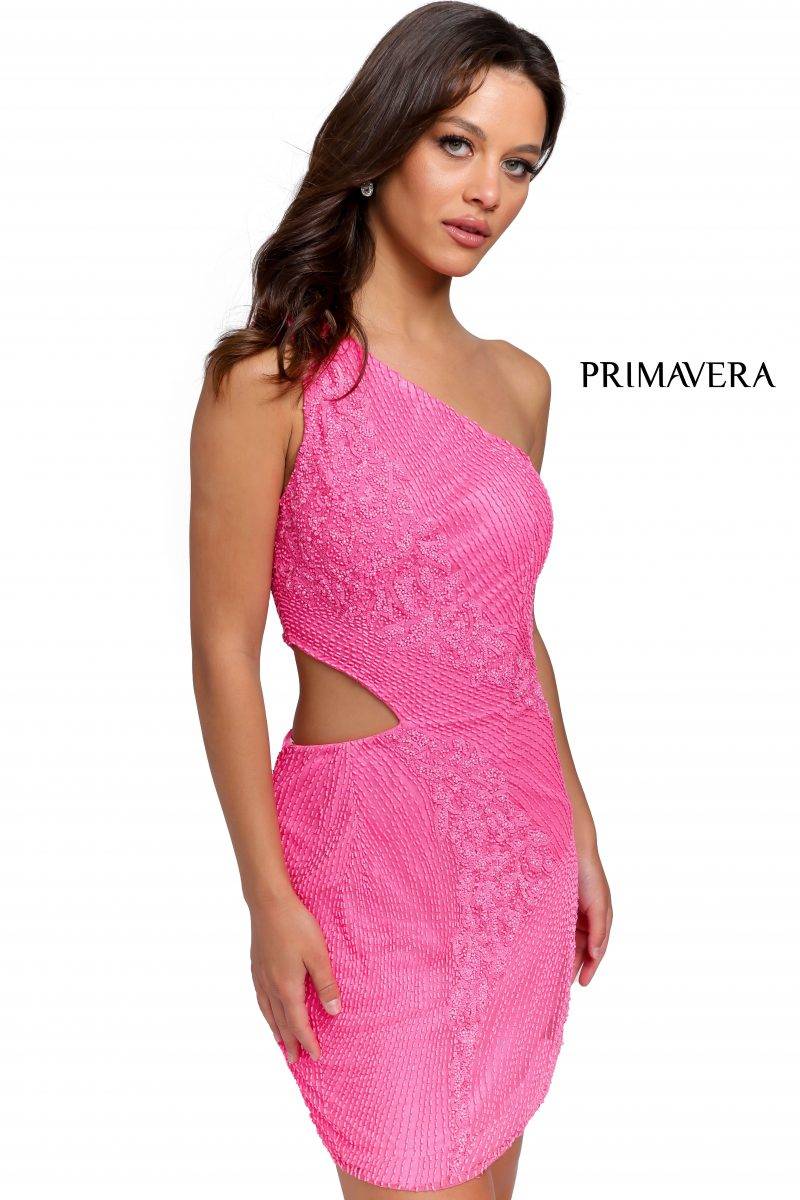 Asymmetric Cutout Cocktail Dress By Primavera Couture -3840