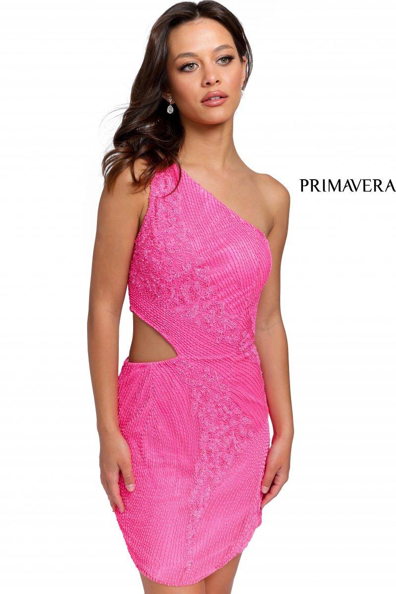 Asymmetric Cutout Cocktail Dress By Primavera Couture -3840