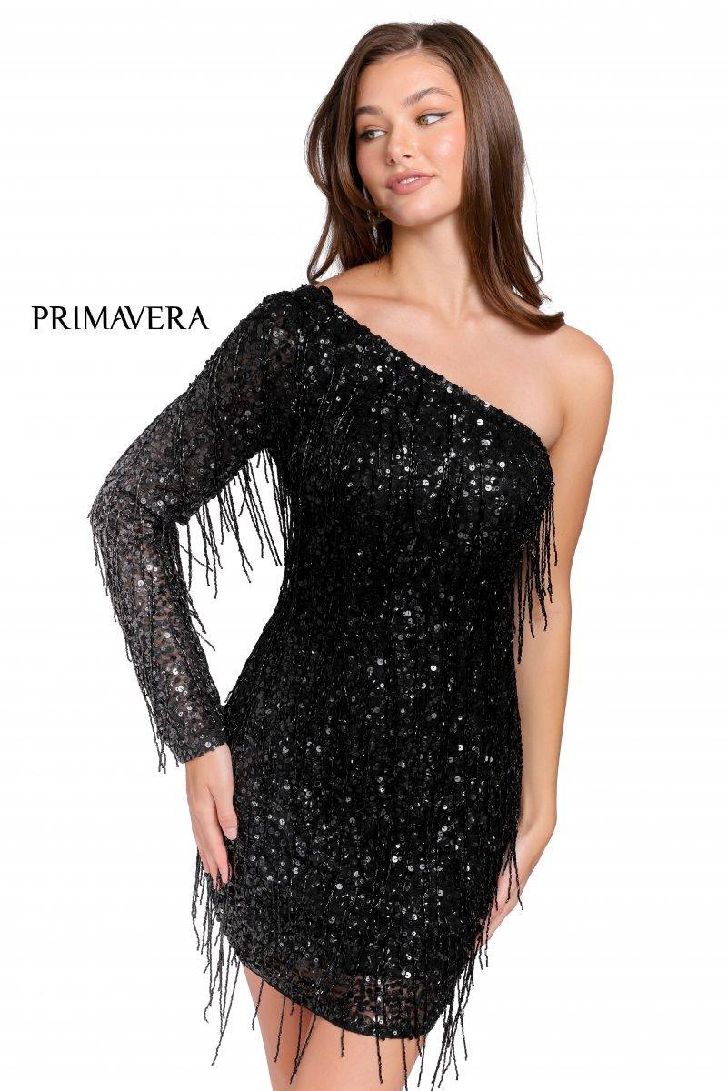 One Shoulder Cocktail Dress By Primavera Couture -3858