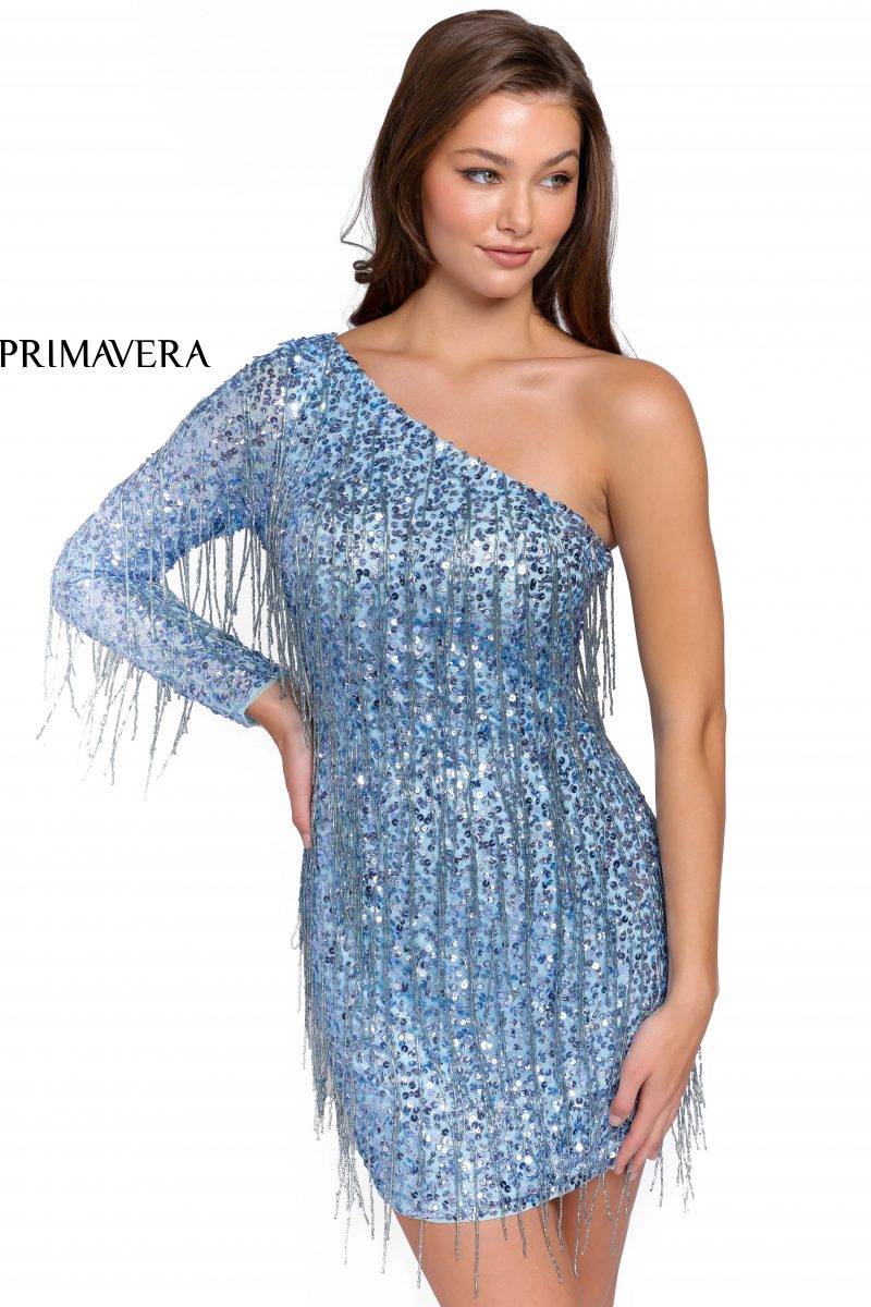 One Shoulder Cocktail Dress By Primavera Couture -3858