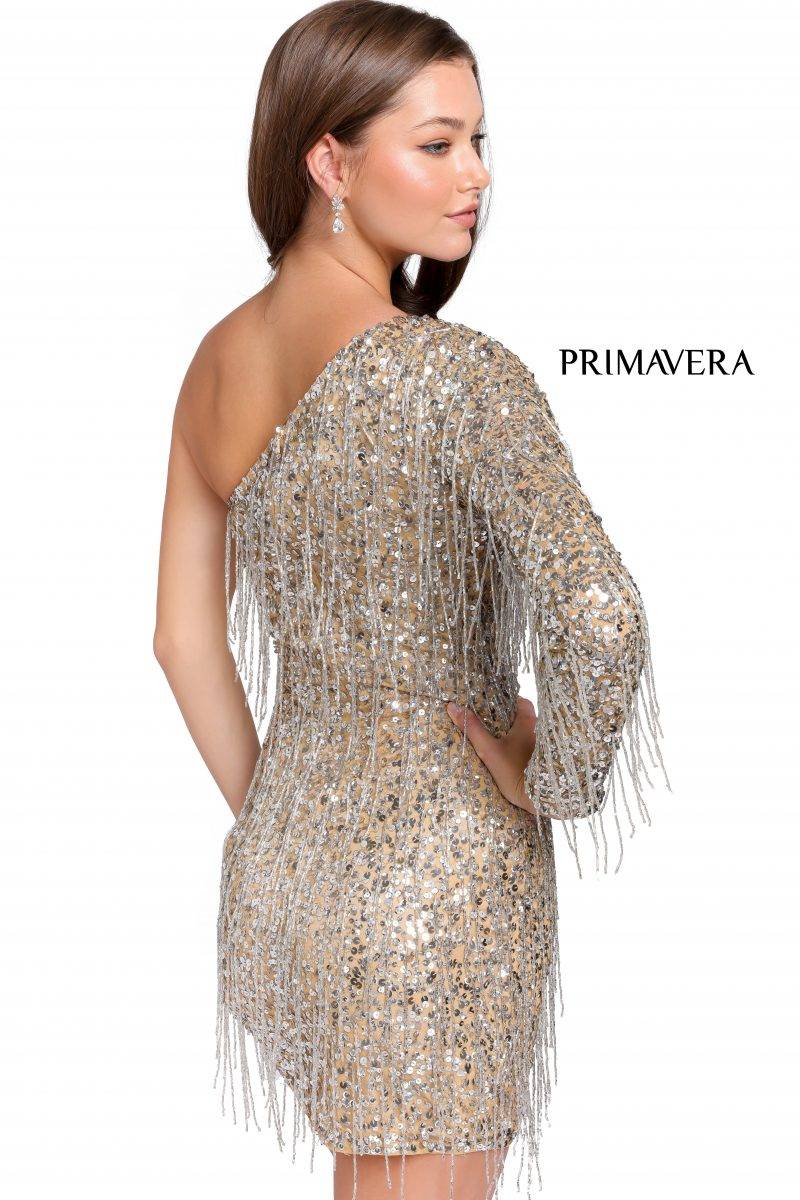 One Shoulder Cocktail Dress By Primavera Couture -3858