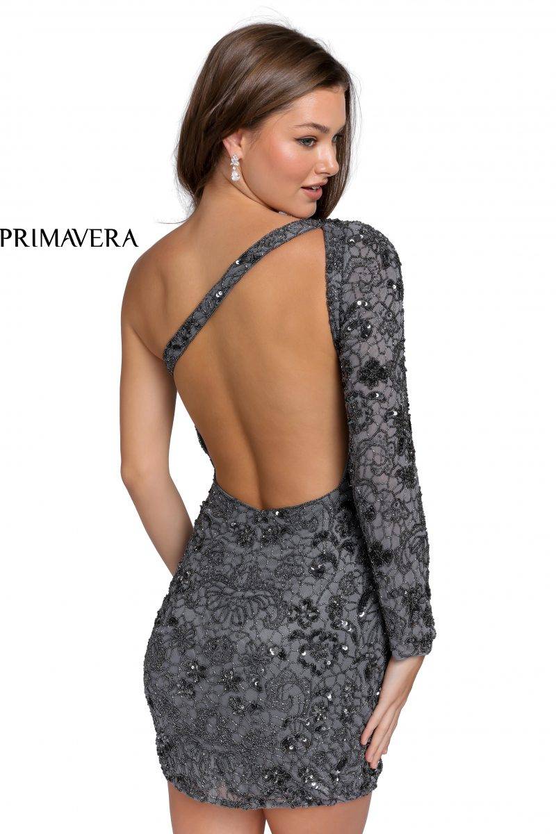 One Long Sleeve Cocktail Dress By Primavera Couture -3865