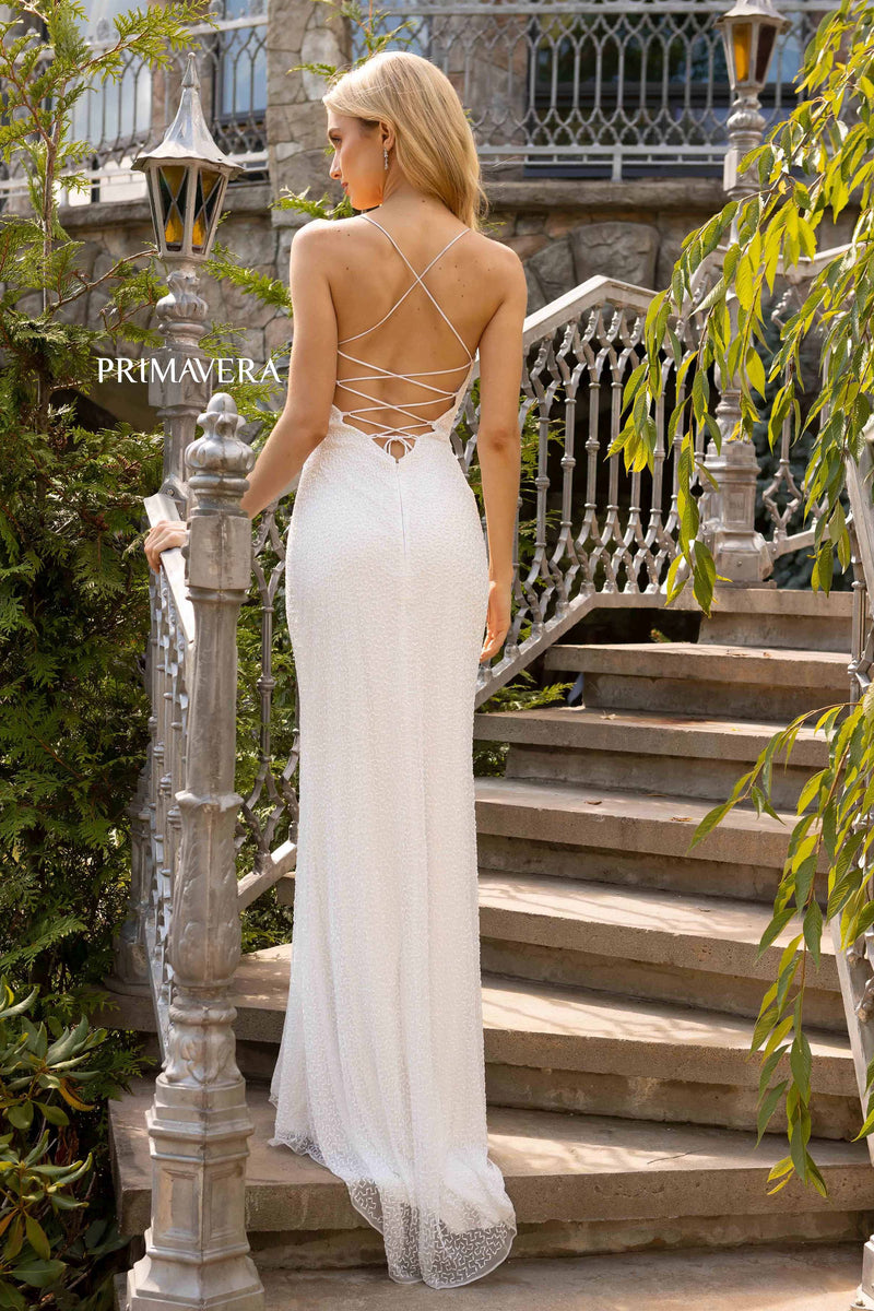 Beaded Prom Dress By Primavera Couture -3902