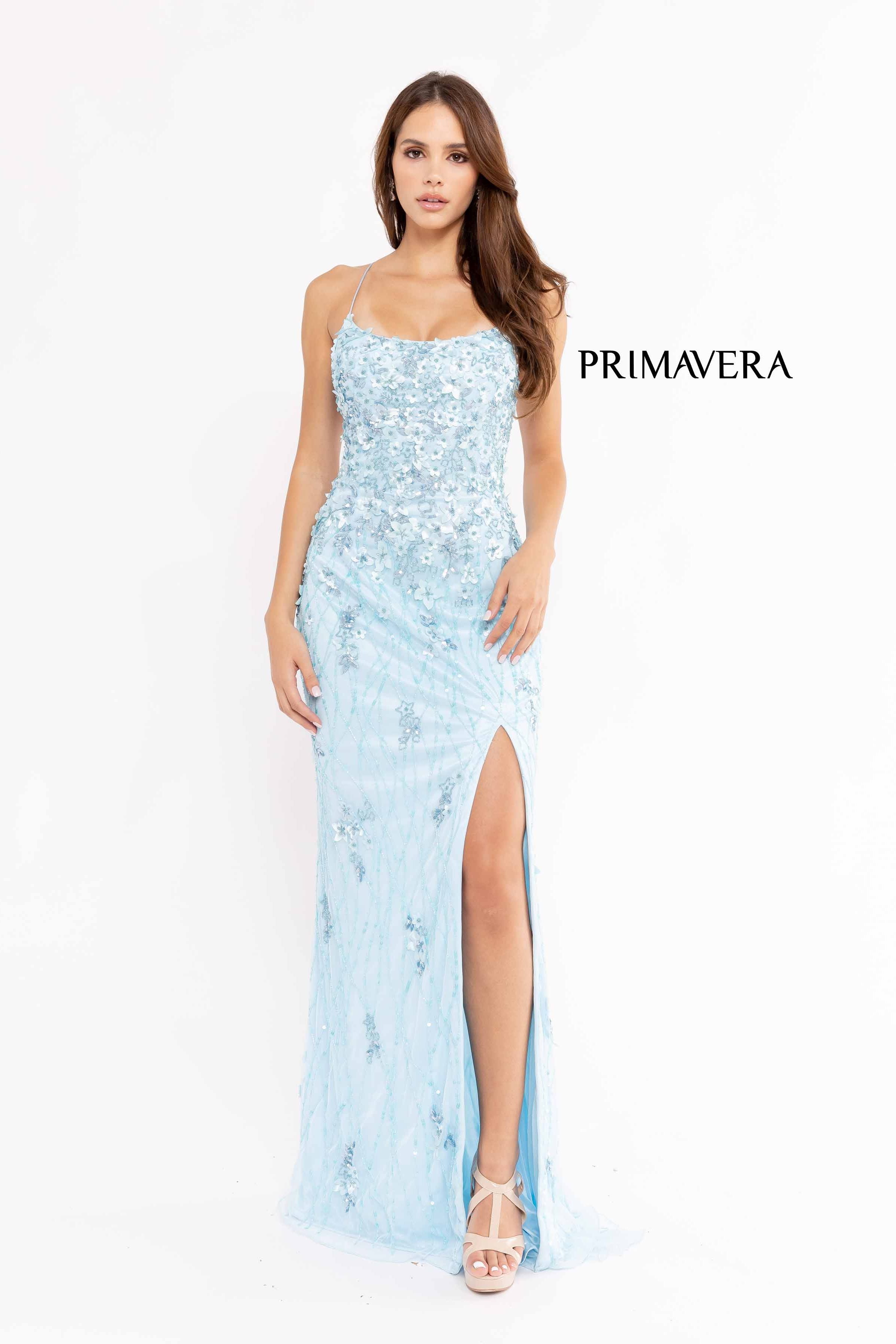 Flower Embellishments Beaded Dress By Primavera Couture -3917