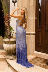 Strappy V-Neck Prom Gown By Primavera Couture -3922
