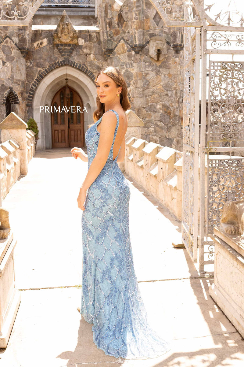 V-Neck Prom Gown By Primavera Couture -3926