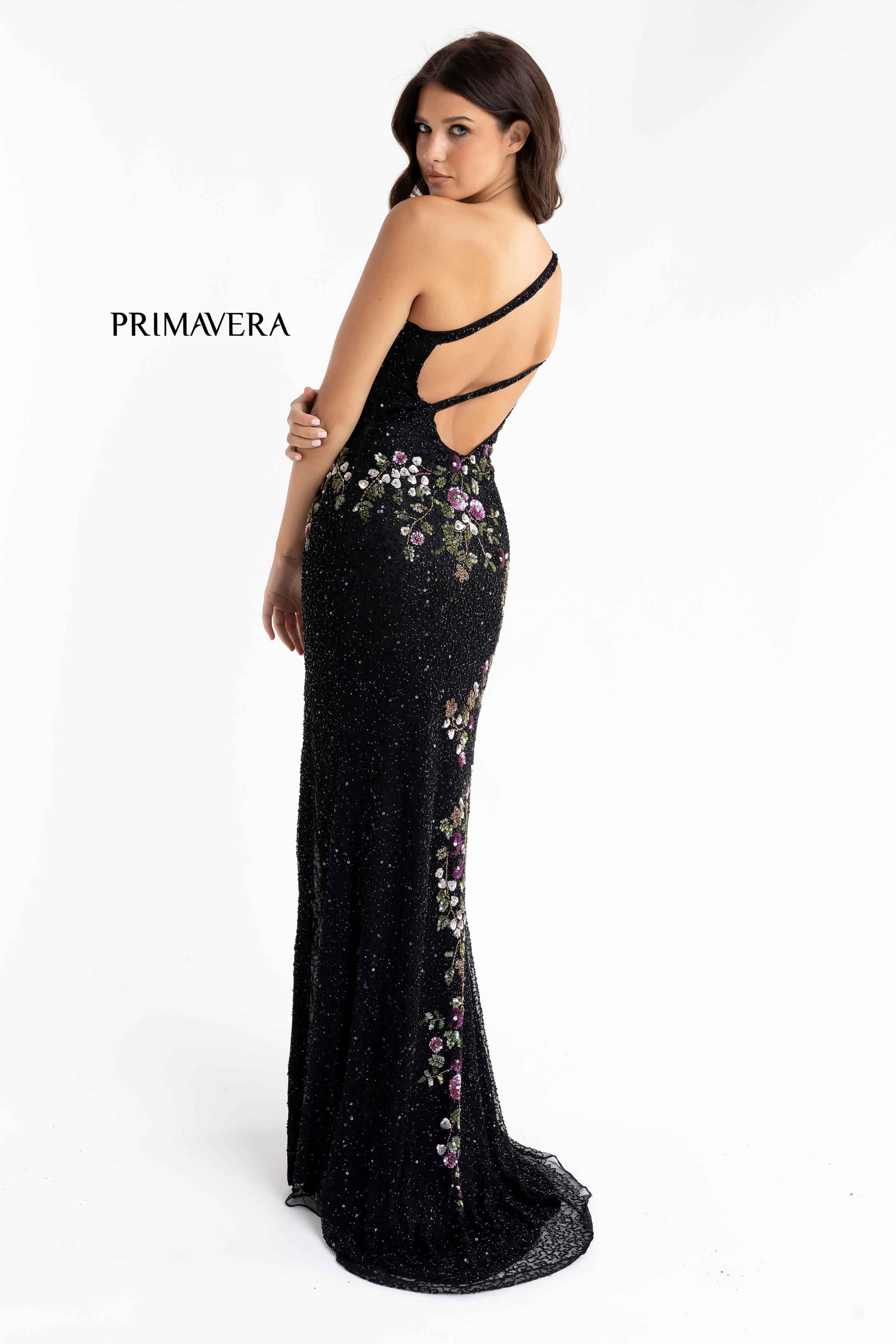 Beaded One Shoulder Prom Gown By Primavera Couture -3928