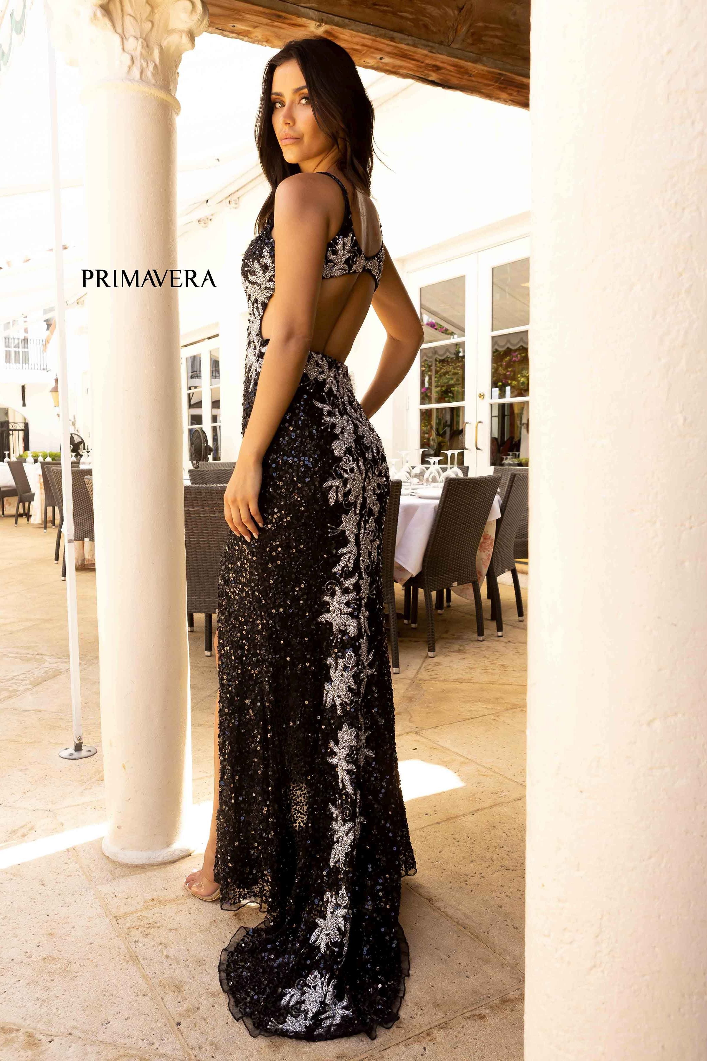 Sequin Embellished Prom Dress By Primavera Couture -3937