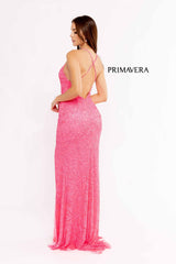 Beaded V-Neck Prom Gown By Primavera Couture -3938