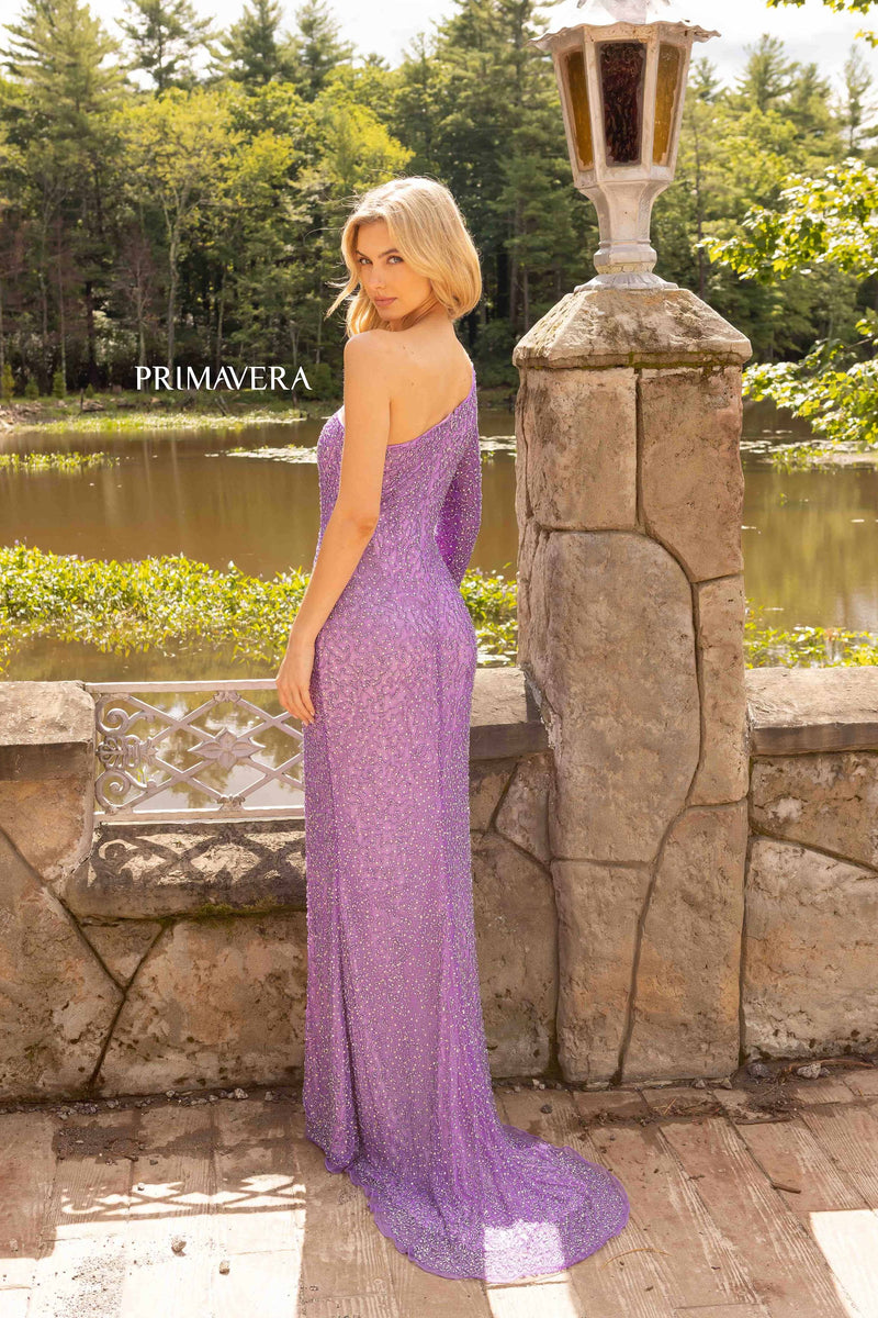 One Shoulder Fitted Prom Dress By Primavera Couture -3939