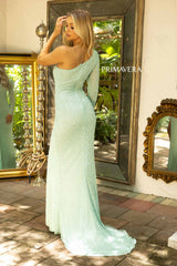 One Shoulder Fitted Prom Dress By Primavera Couture -3939