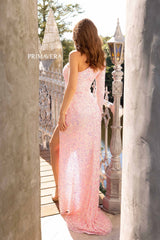 Sequin One Sleeved Gown By Primavera Couture -3942