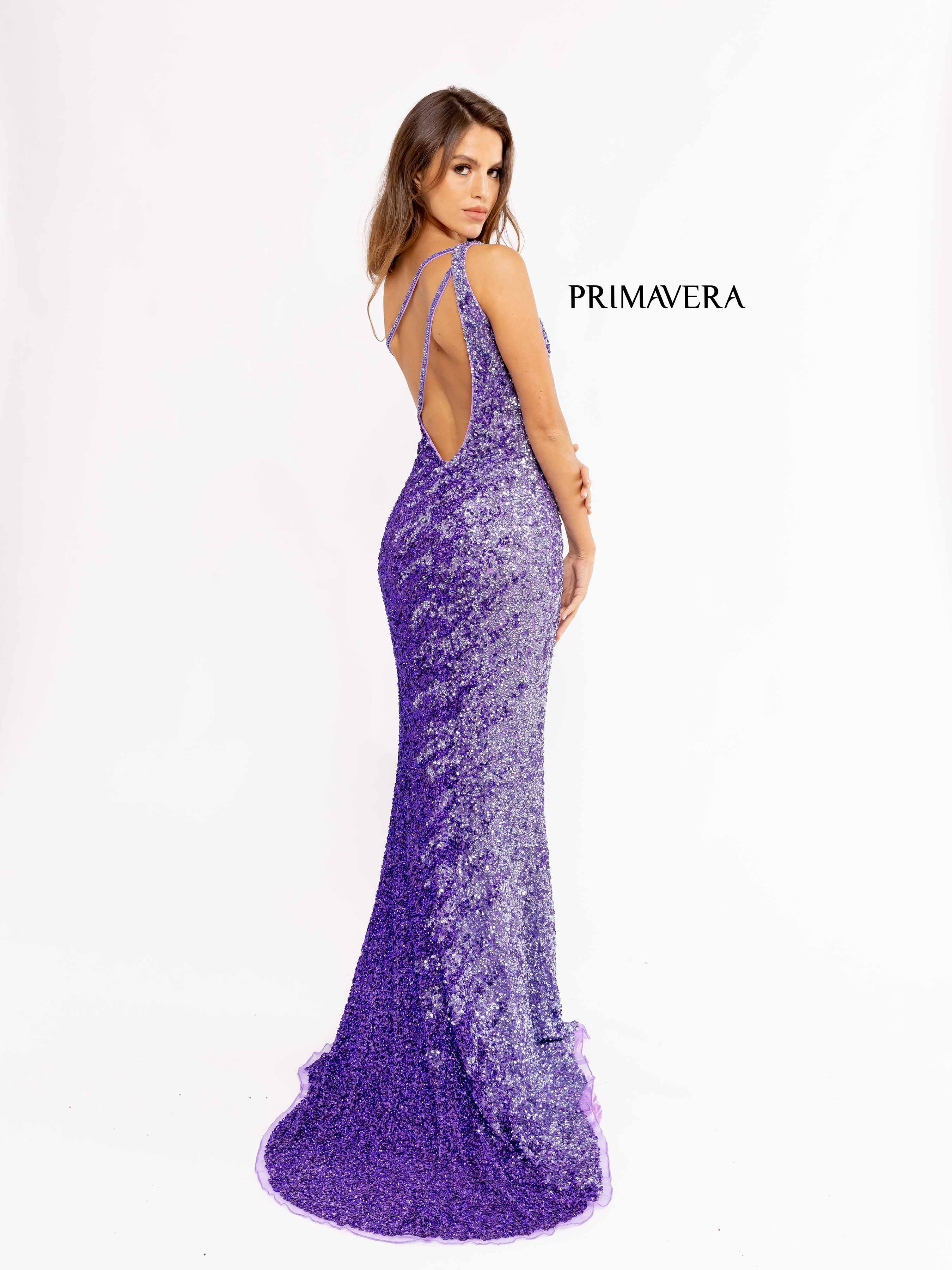 Sequin Sheath Prom Gown By Primavera Couture -3944