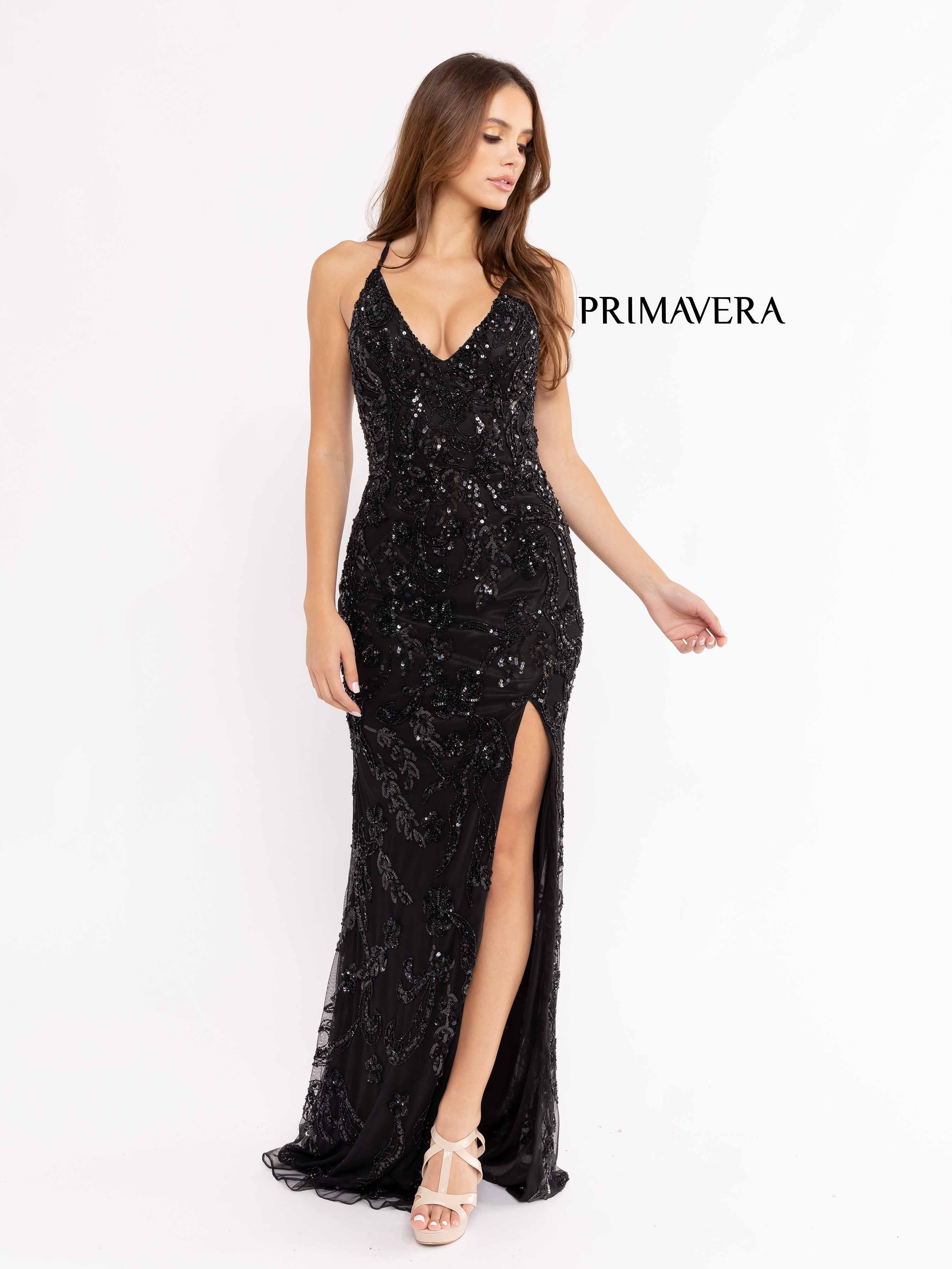 Plunging Long Prom Gown By Primavera Couture -3950