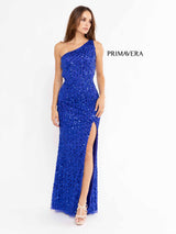 Sequined Sleeveless Prom Gown By Primavera Couture -3951