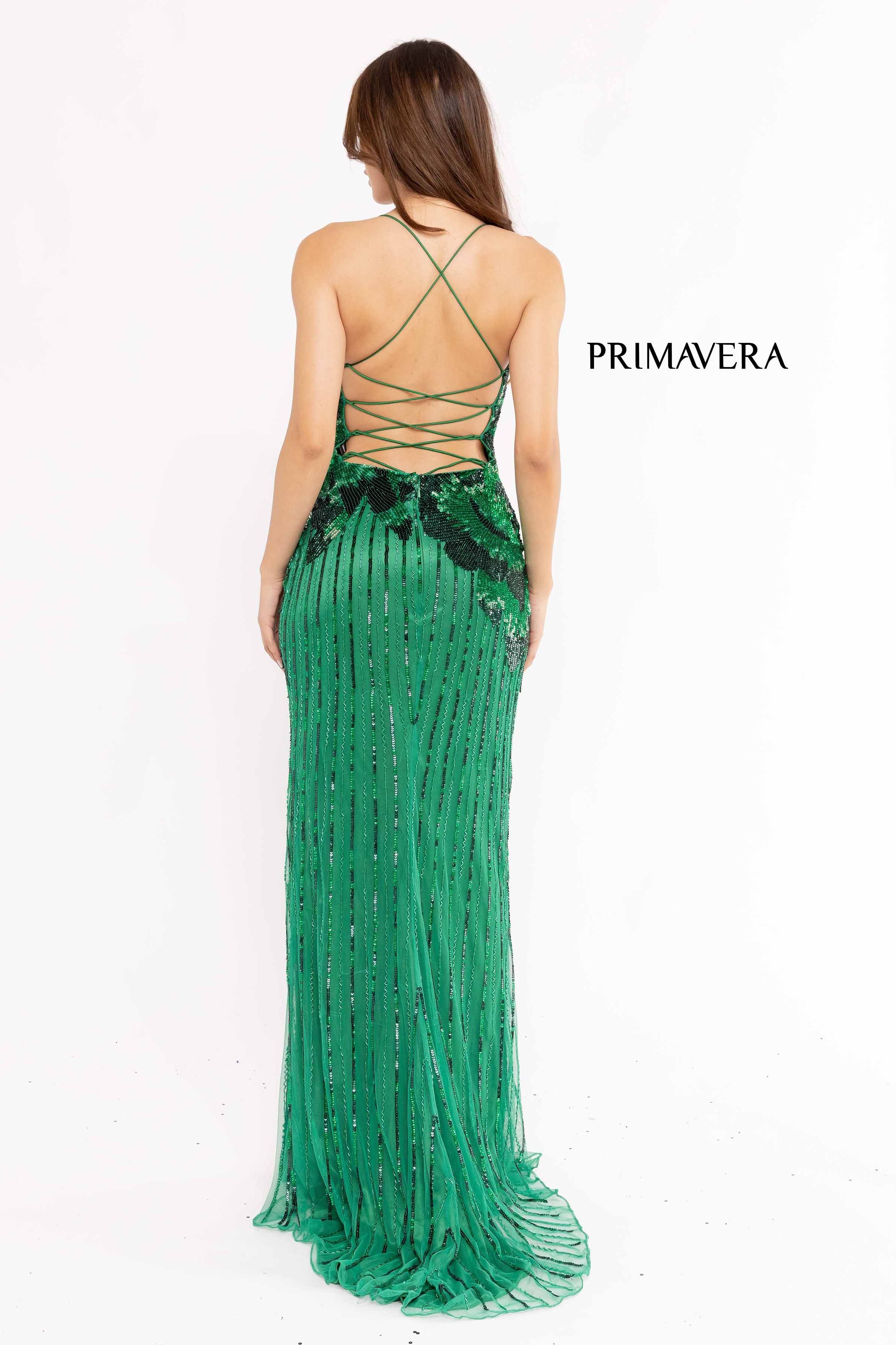 Sequin Embellished Sleeveless Prom Dress By Primavera Couture -3961
