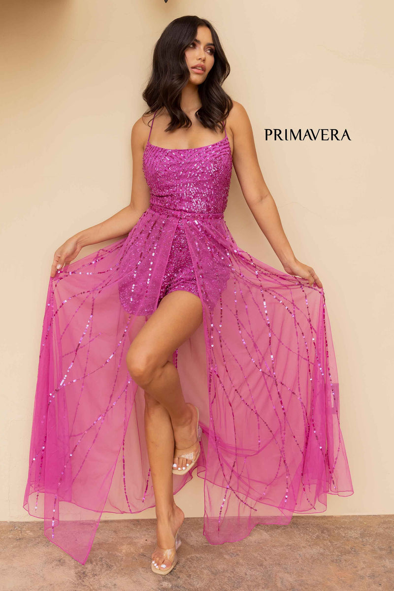 Scoop Neck Romer With Overskirt By Primavera Couture -3972