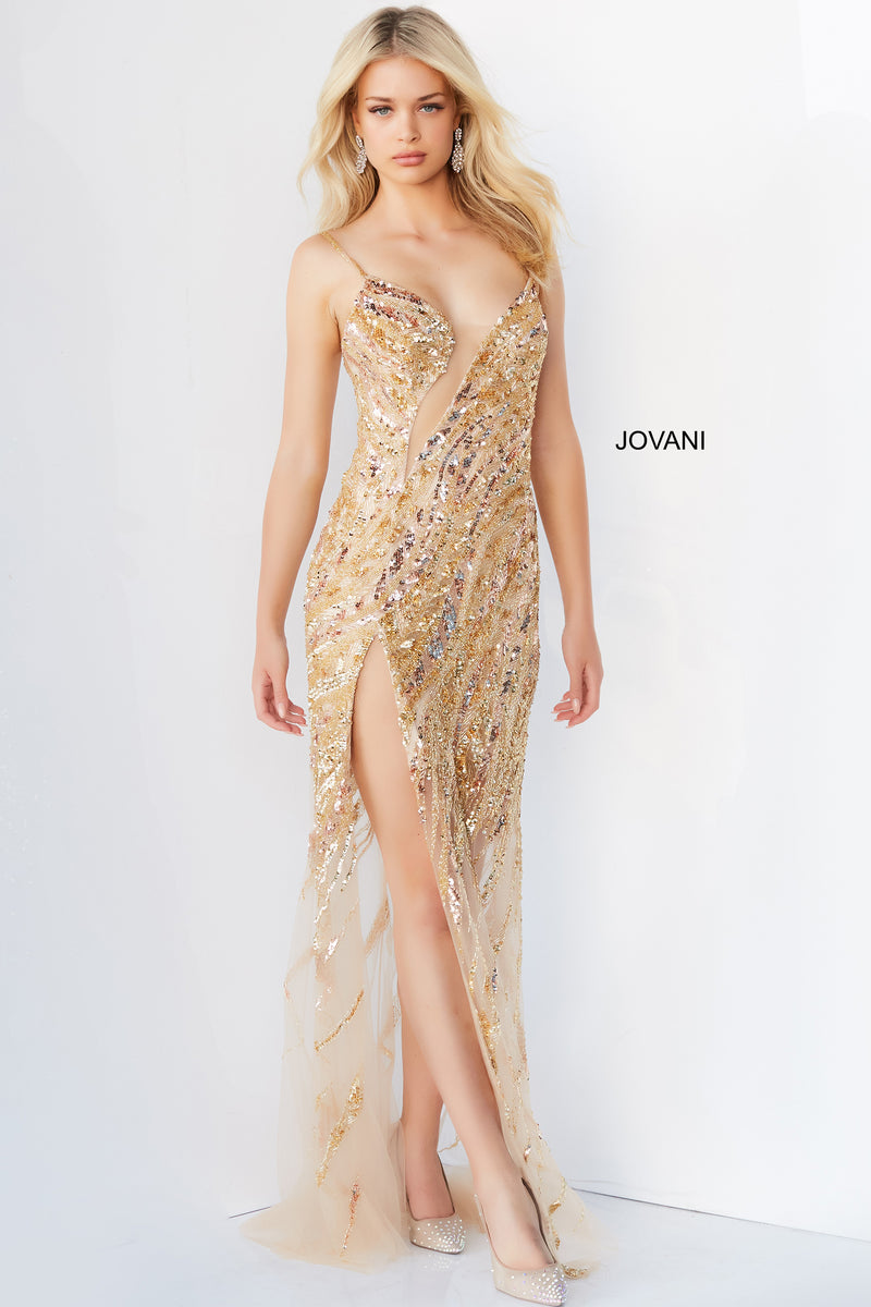Embellished Long Prom Dress By Jovani -04195