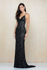 Sequined Strapless Sheath Dress By SCALA -47542