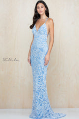 Sequined Strapless Sheath Dress By SCALA -47542