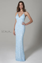 Sequined Strapless Sheath Dress By SCALA -47542