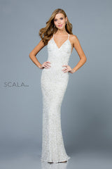 Fitted Sequins Sheath Dress By SCALA -47551