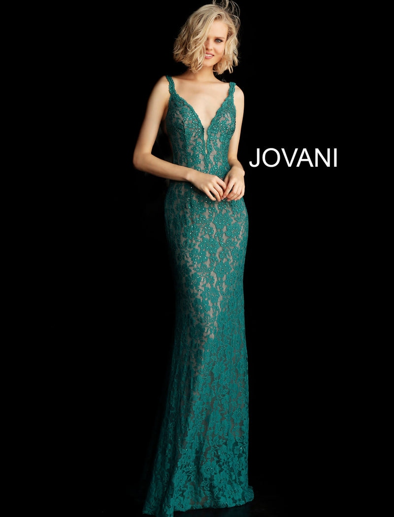 Lace Fitted Jovani Prom Dress By Jovani -48994