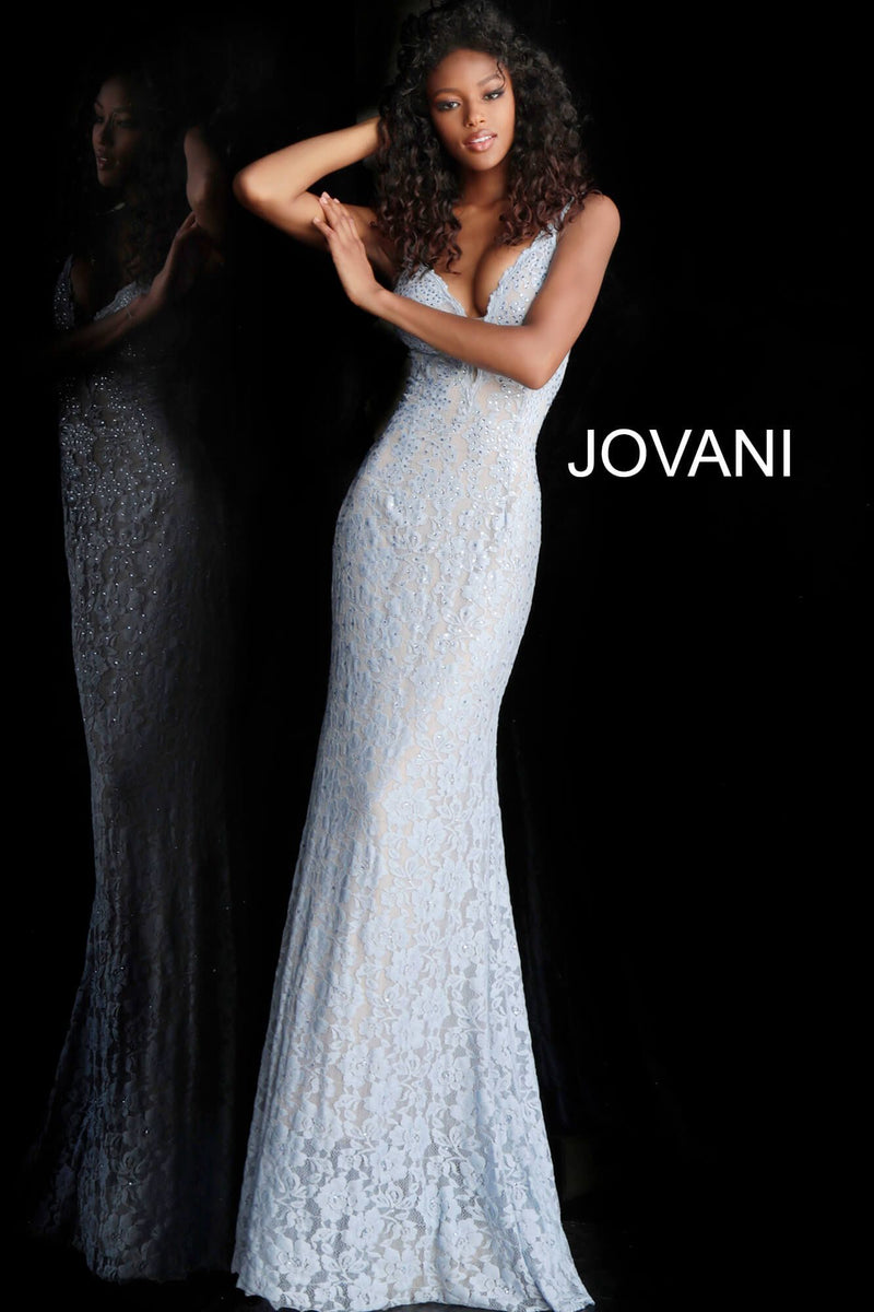 Lace Fitted Jovani Prom Dress By Jovani -48994