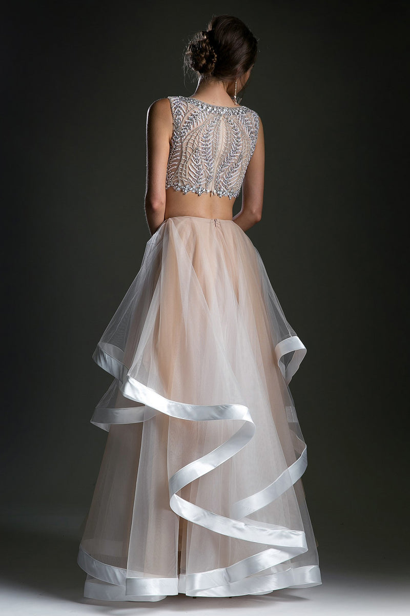Two-Piece Tiered Prom Dress By Andrea And Leo -5282