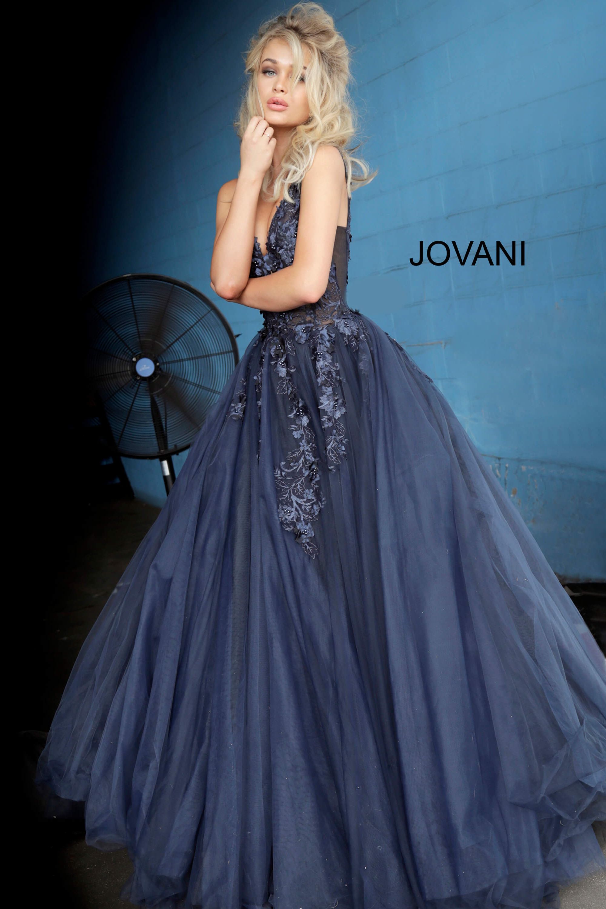 Floral Appliques Prom Dress By Jovani -55634