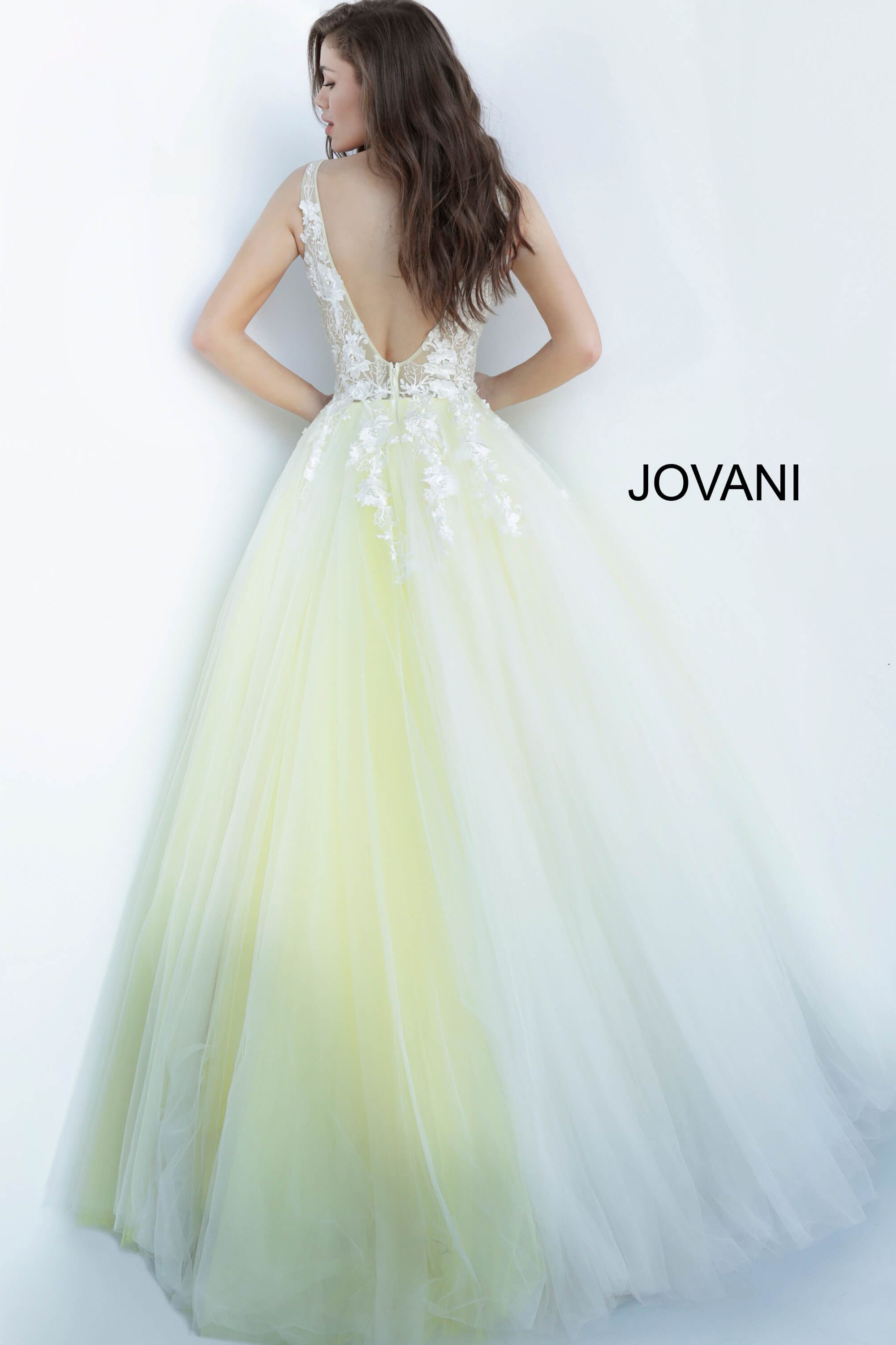 Floral Appliques Prom Dress By Jovani -55634