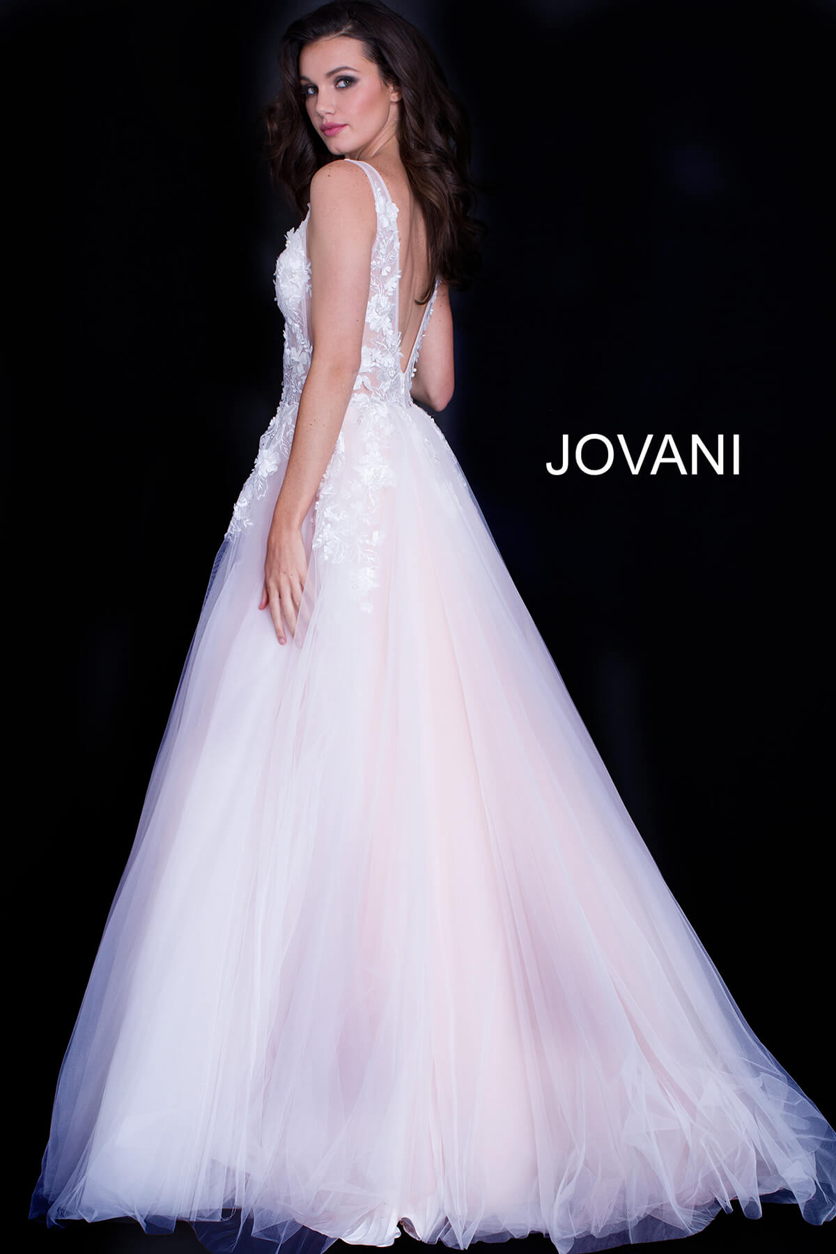 Floral Appliques Prom Dress By Jovani -55634