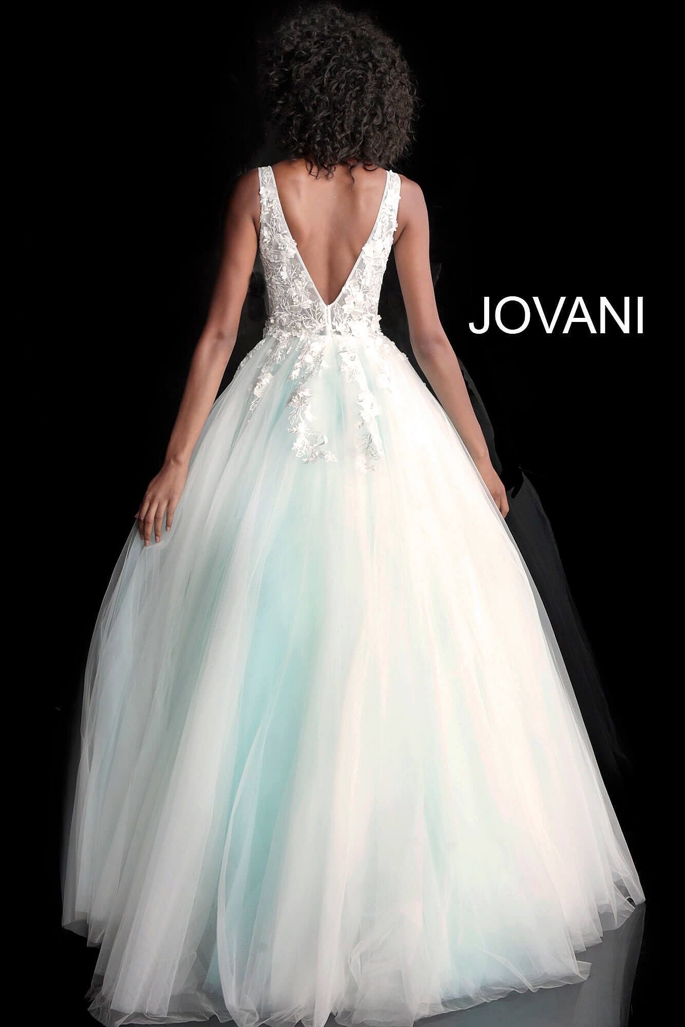 Floral Appliques Prom Dress By Jovani -55634