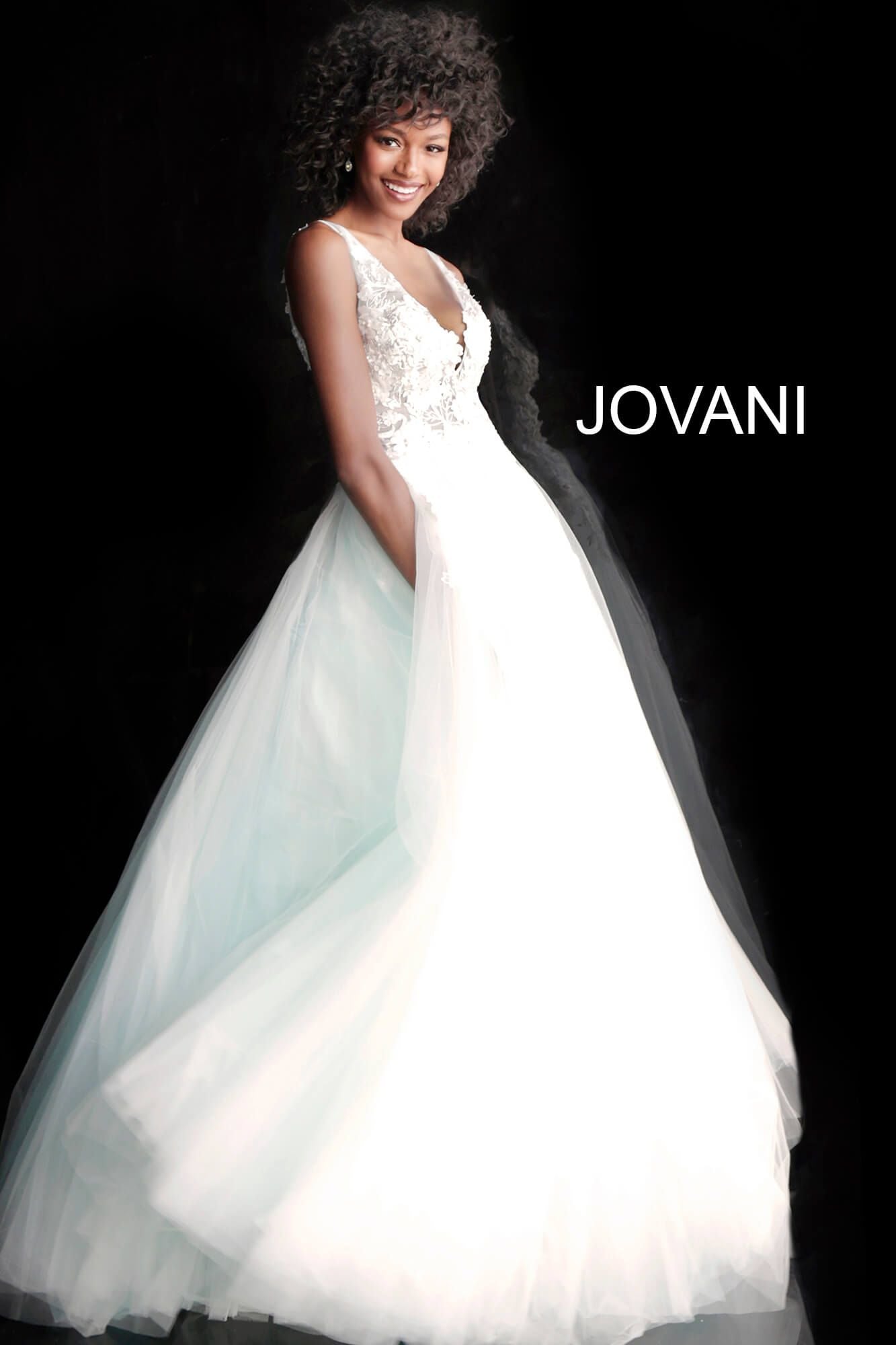 Floral Appliques Prom Dress By Jovani -55634