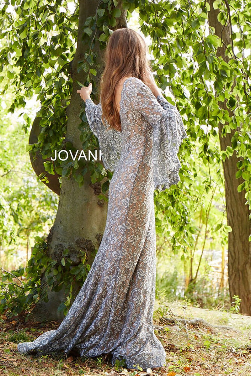 Lace Plunging Neckline Mermaid Jovani Dress By Jovani -57048