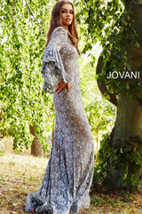 Lace Plunging Neckline Mermaid Jovani Dress By Jovani -57048