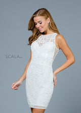Sequins Fitted Sheath Dress By SCALA -60133